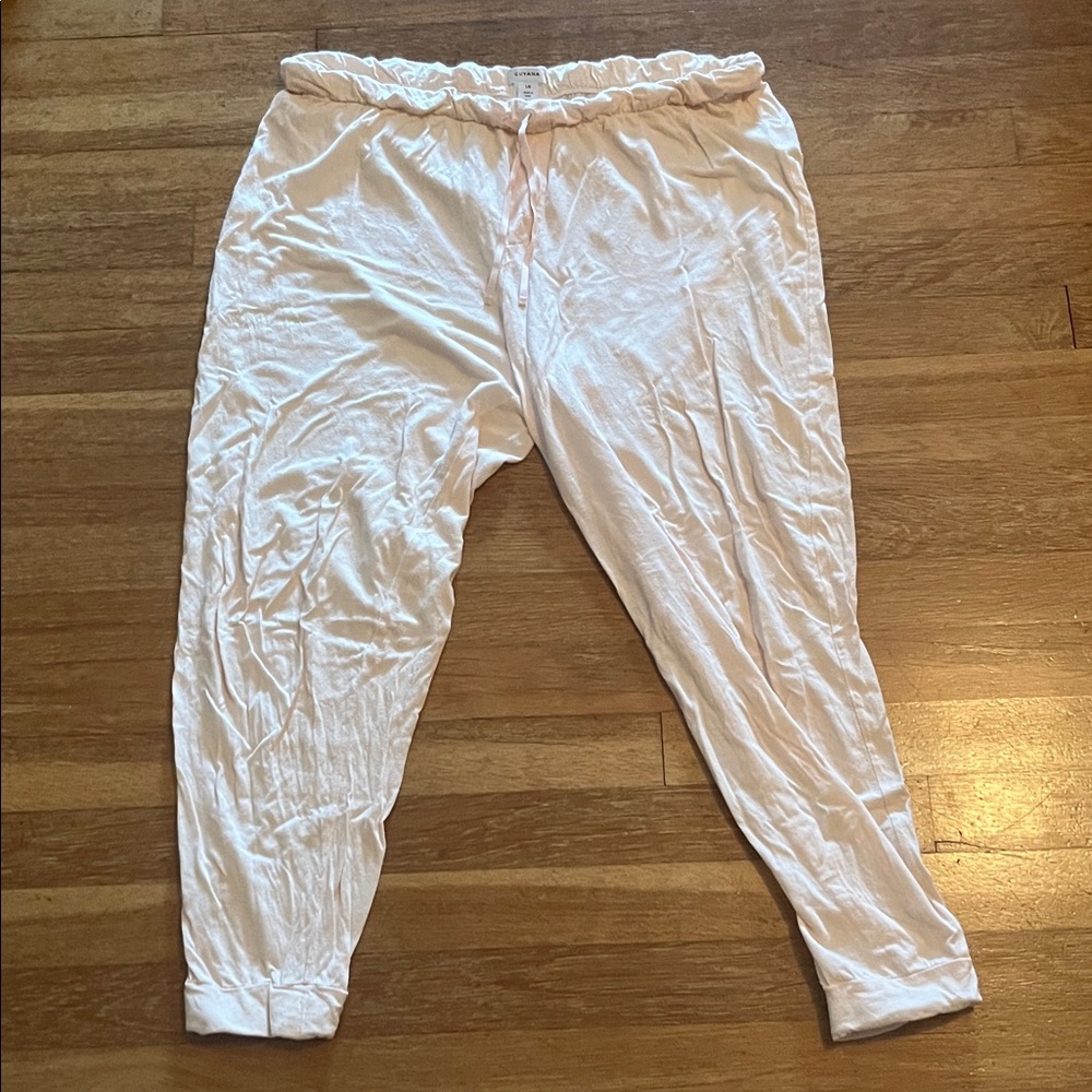 Cuyana Cream Drawstring Pants